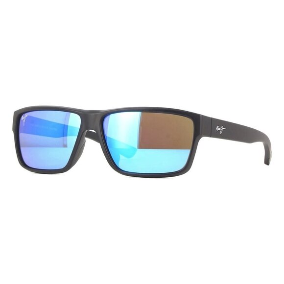 New MAUI JIM Uila AF Black Polarised Square B662-02 10A Sunglasses Women - Picture 1 of 4